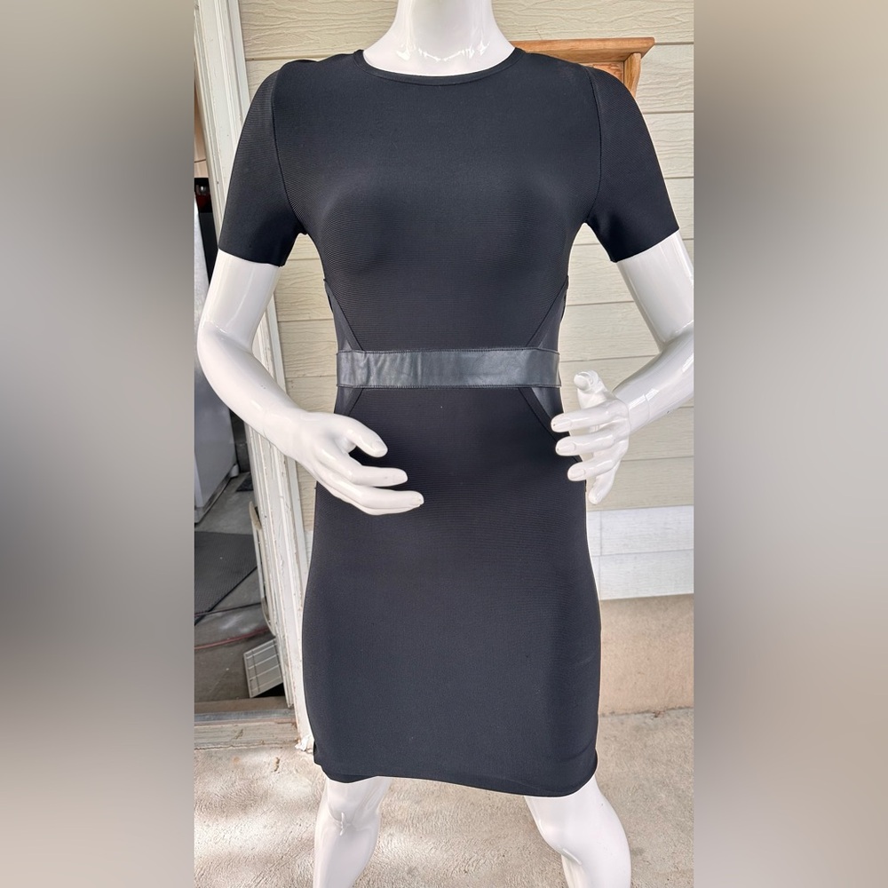Elegant Black Dress with Gray Accents